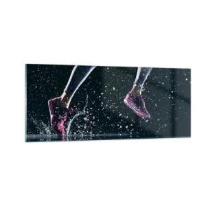 Glasbild - Bild auf glas - Wie viel Kraft in den Beinen - 100x40 cm