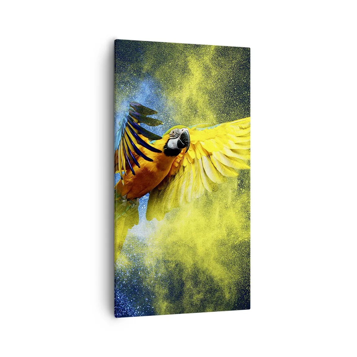 Bild auf Leinwand - Leinwandbild - Im blauen und goldenen Staub - 55x100 cm