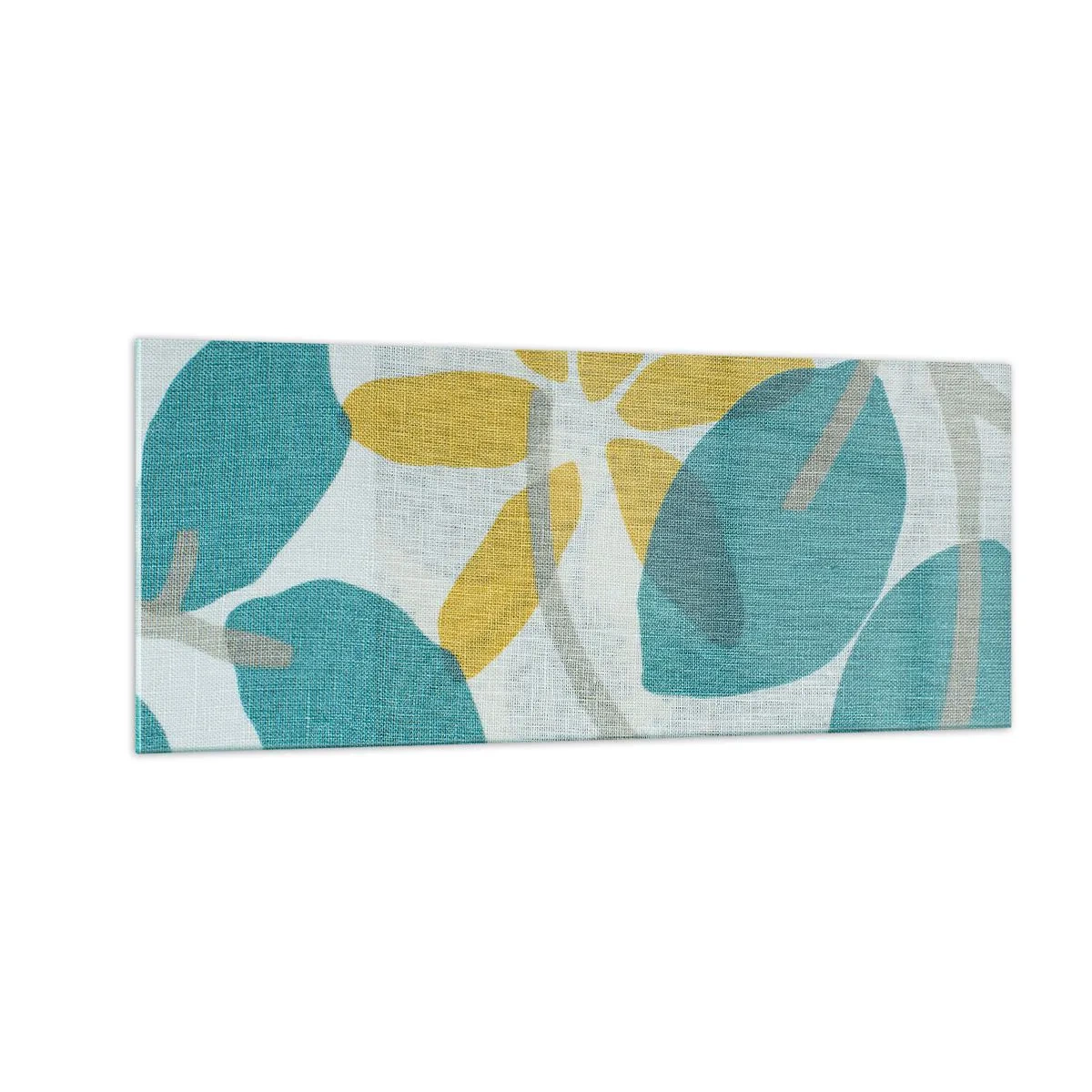 Glasbild - Bild auf glas - Unter den azurblauen Blättern - 100x40 cm