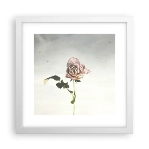 Poster in einem weißen Rahmen - Begrüßung des Frühlings - 30x30 cm