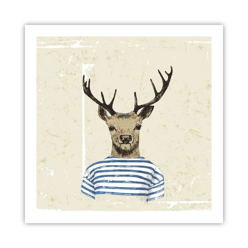 Poster - Weil ich gestreifte T-Shirts mag! - 60x60 cm