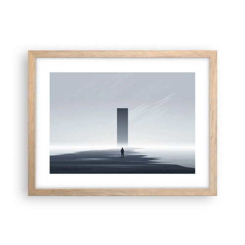 Poster in einem Rahmen aus heller Eiche - Chance oder Bedrohung? - 40x30 cm