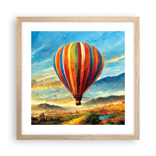 Poster in einem Rahmen aus heller Eiche - In der Stille sieht man mehr - 40x40 cm