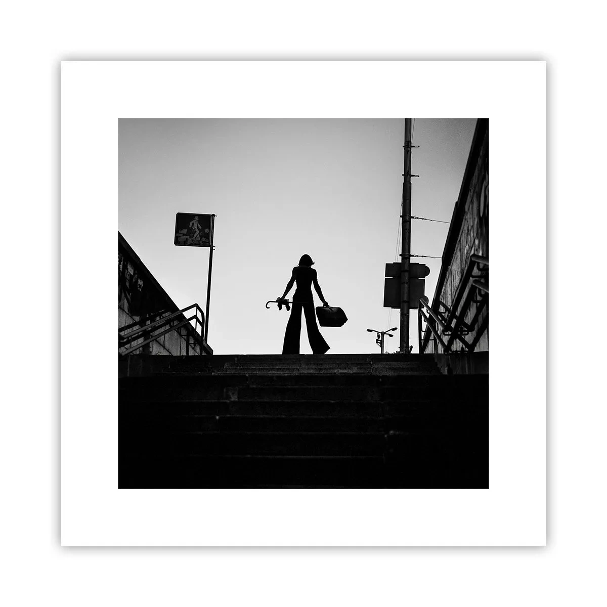 Poster - Städtisches Wandern - 30x30 cm