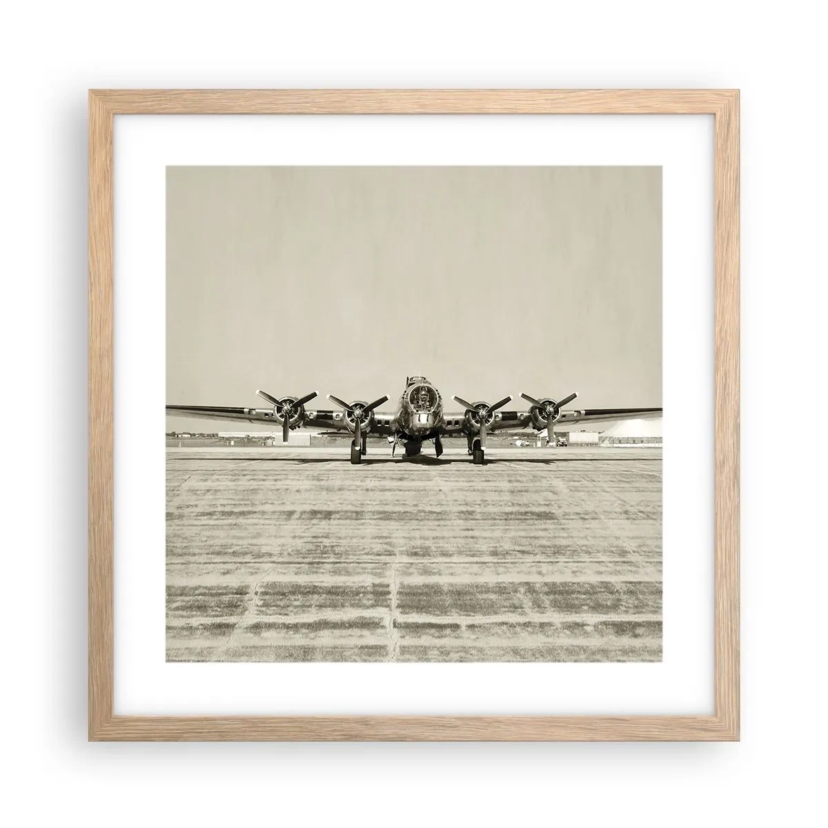 Poster in einem Rahmen aus heller Eiche - Wie immer bereit - 40x40 cm