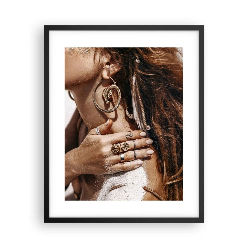 Poster in einem schwarzem Rahmen - Königin des wilden Strandes - 40x50 cm