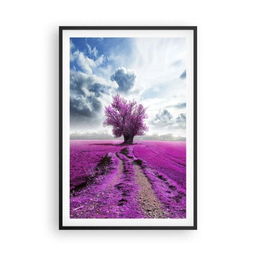 Poster in einem schwarzem Rahmen - Heide - Wildnis - 61x91 cm