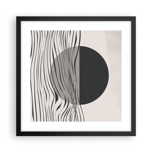 Poster in einem schwarzem Rahmen - Halbe Komposition - 40x40 cm