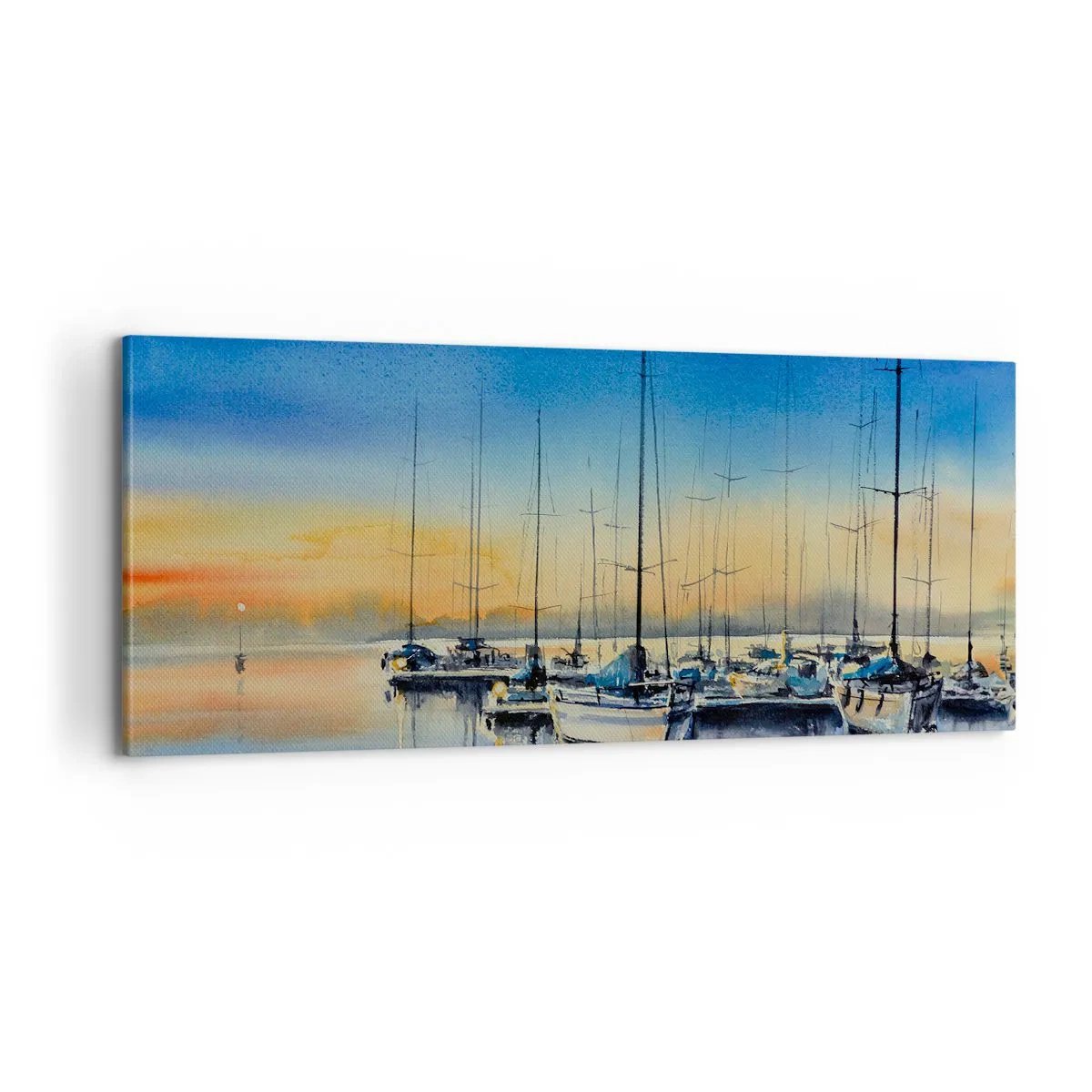 Bild auf Leinwand - Leinwandbild - Ende eines guten Tages - 100x40 cm