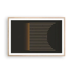 Poster in einem Rahmen aus heller Eiche - Die Dunkelheit erkunden - 91x61 cm