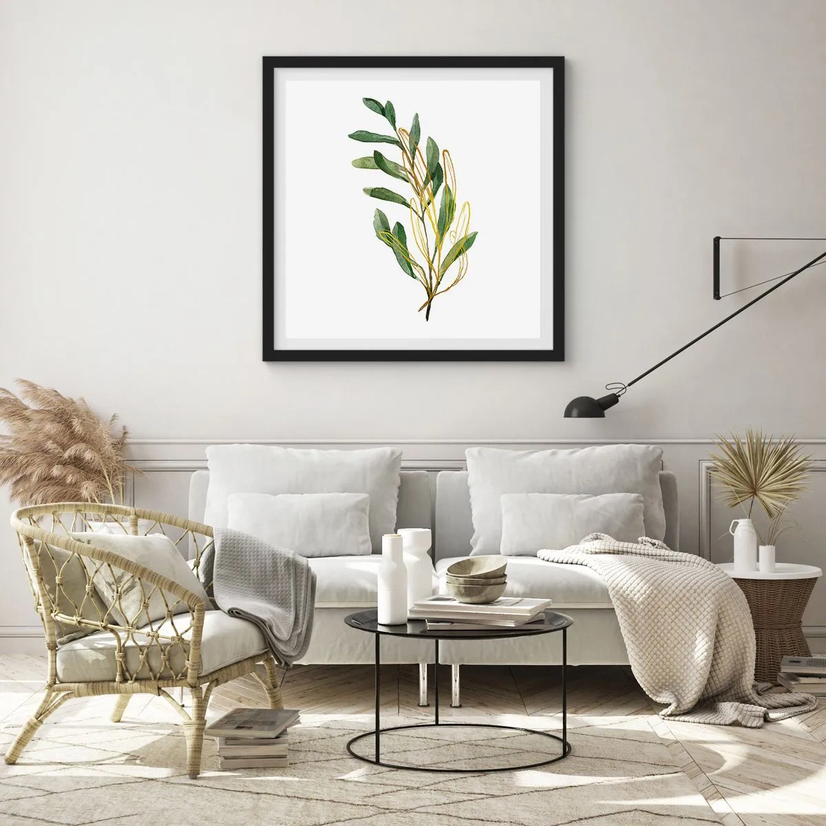 Poster in einem schwarzem Rahmen - Alles was gut ist - 40x40 cm