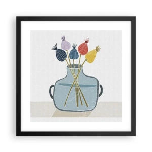 Poster in einem schwarzem Rahmen - Es ist mucksmäuschenstill - 40x40 cm