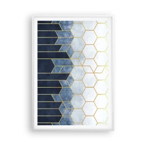 Poster in einem weißen Rahmen - Komposition im synkopischen Rhythmus - 70x100 cm