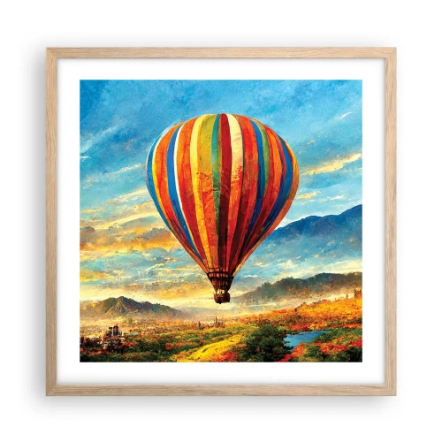 Poster in einem Rahmen aus heller Eiche - In der Stille sieht man mehr - 50x50 cm