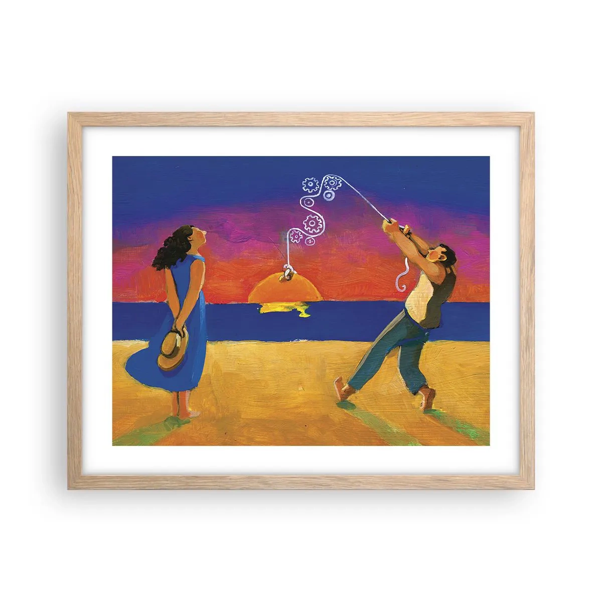 Poster in einem Rahmen aus heller Eiche - Mehr als ein Sternchen vom Himmel - 50x40 cm