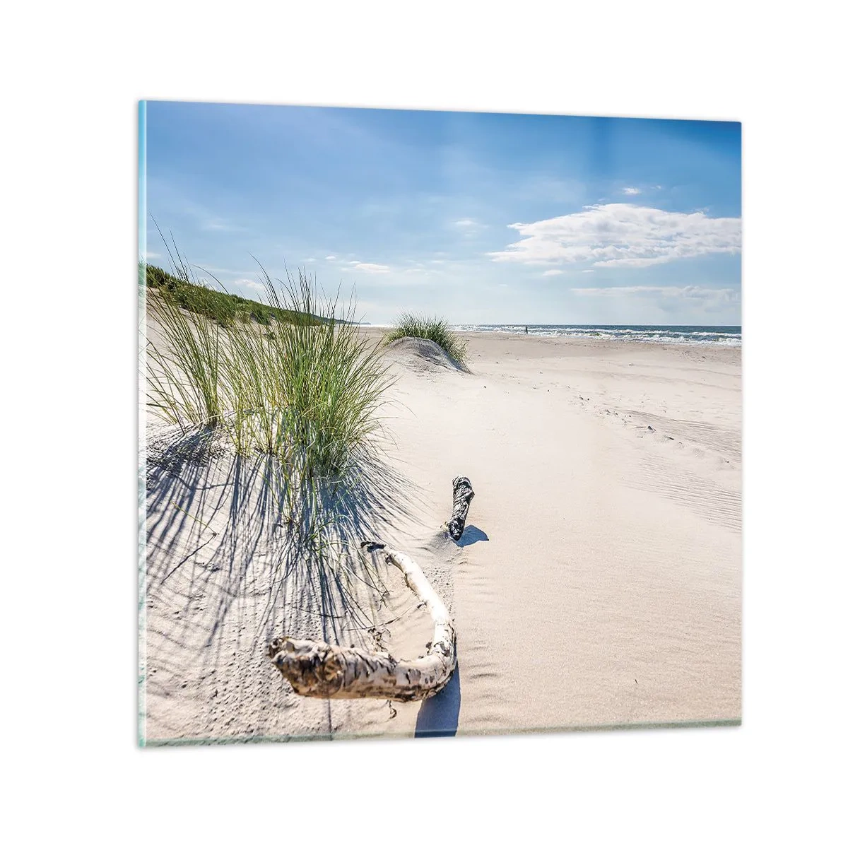 Glasbild - Bild auf glas - Der schönste Strand? Ostsee-Strand - 70x70 cm