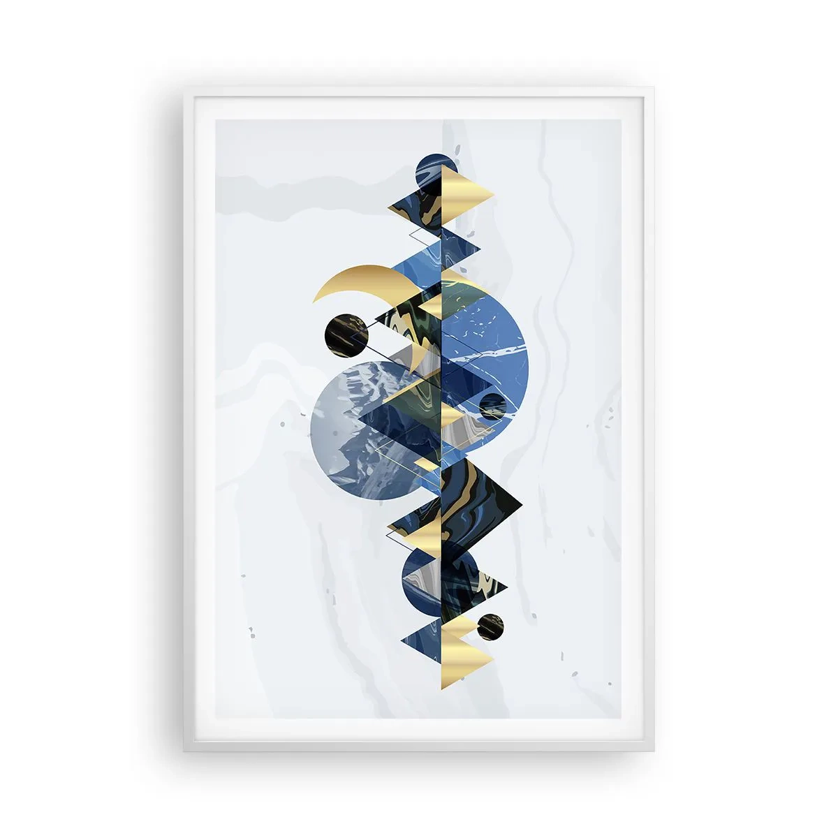 Poster in einem weißen Rahmen - Geometrische Landschaft - 70x100 cm