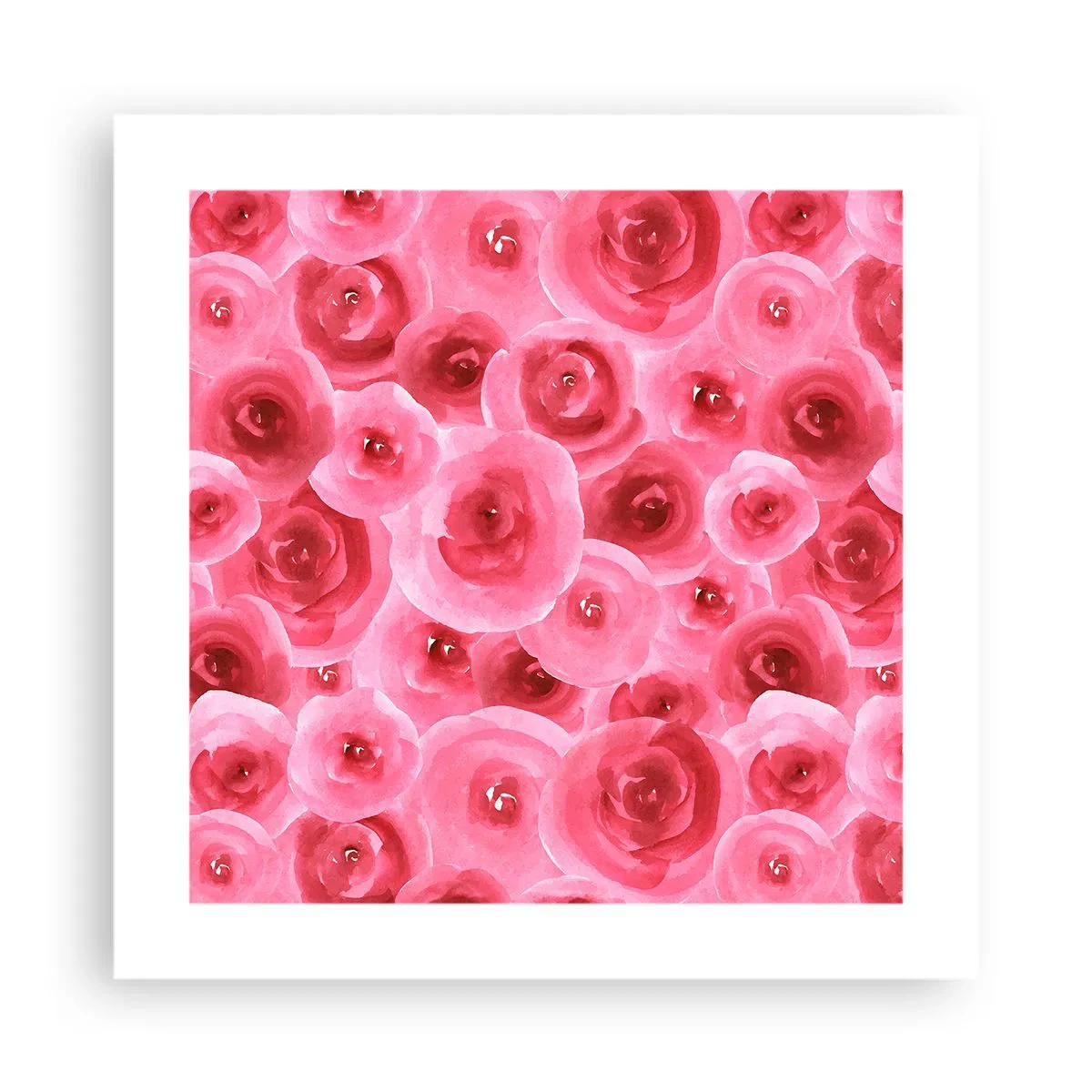 Poster - Oben und unten Rosen - 40x40 cm