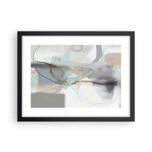 Poster in einem schwarzem Rahmen - Neblige Abstraktion - 40x30 cm