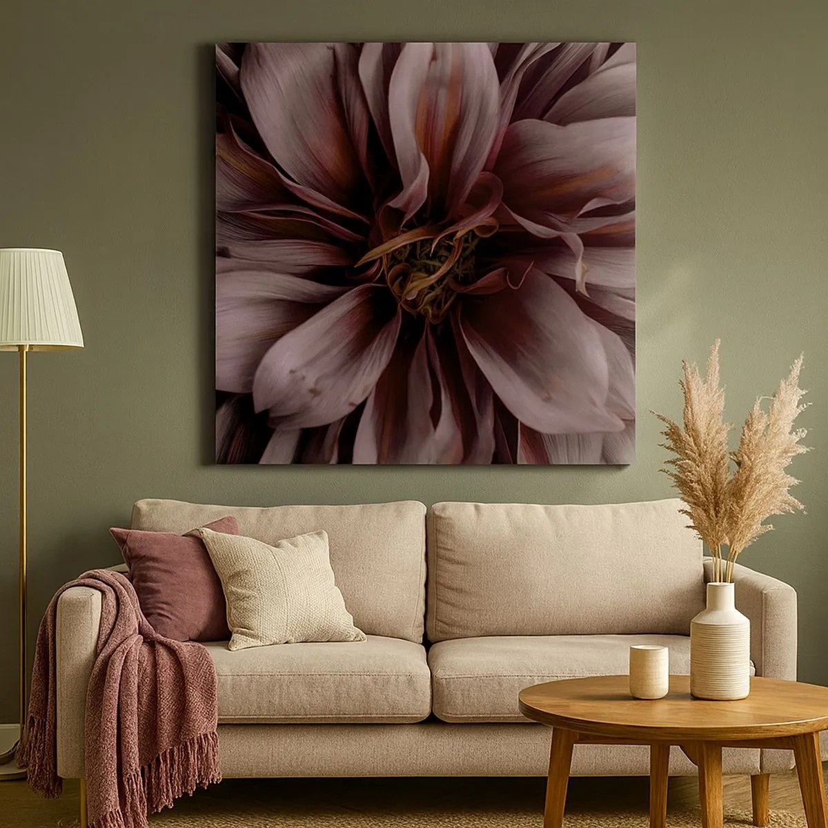 Bild auf Leinwand - Leinwandbild - Ein Blumenherz - 30x30 cm