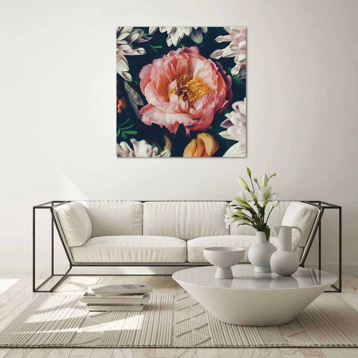 Glasbild - Bild auf glas - Mit barocker Pracht - 60x60 cm