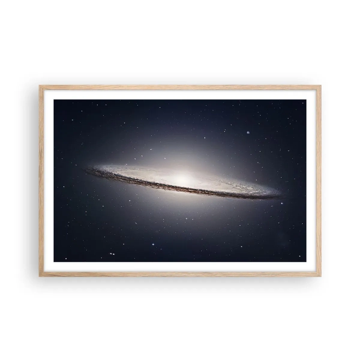 Poster in einem Rahmen aus heller Eiche - Vor langer Zeit in einer weit entfernten Galaxie ... - 91x61 cm