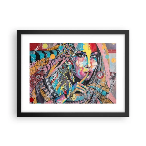 Poster in einem schwarzem Rahmen - Sei still, bis du verstehst - 40x30 cm