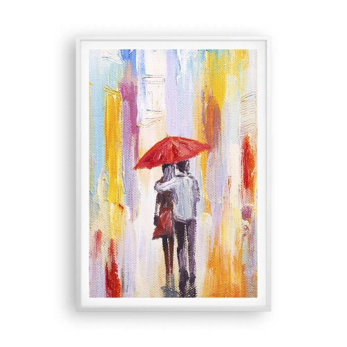 Poster in einem weißen Rahmen - Lass es weiter regnen - 70x100 cm