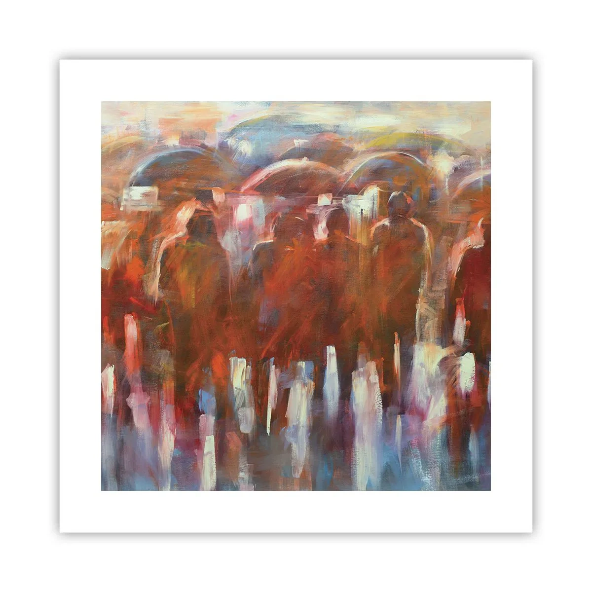 Poster - Auch bei Regen und Nebel - 40x40 cm