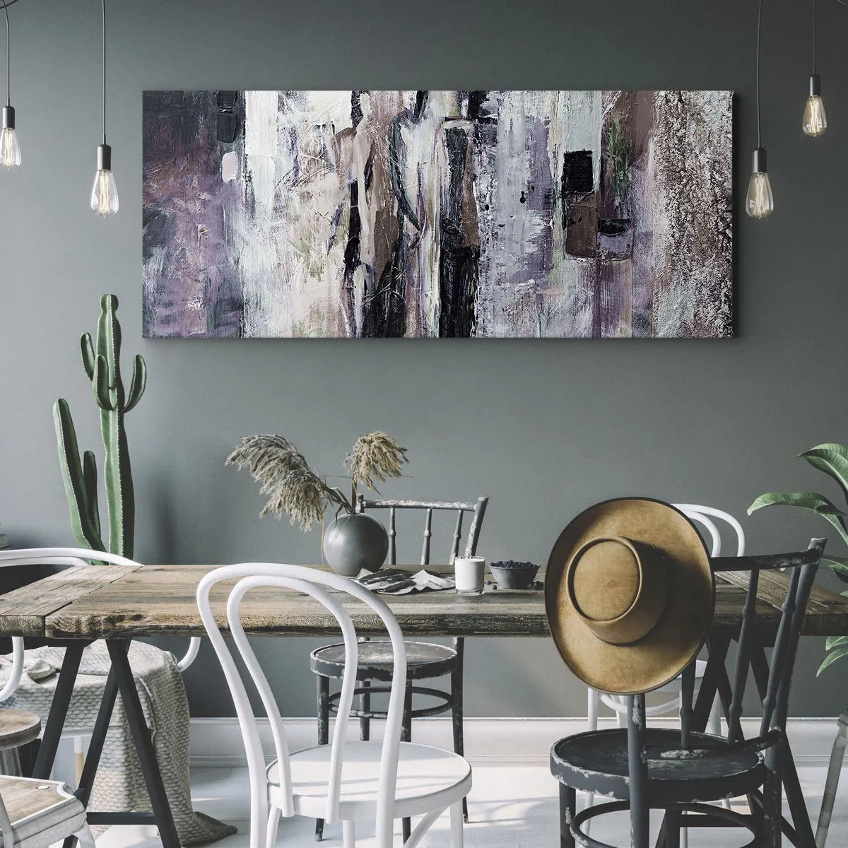 Bild auf Leinwand - Leinwandbild - Die geheimnisvolle Drei - 90x30 cm