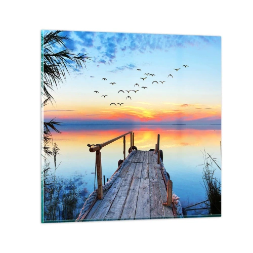 Glasbild - Bild auf glas - Es ist Zeit, zurückzukehren ... - 30x30 cm