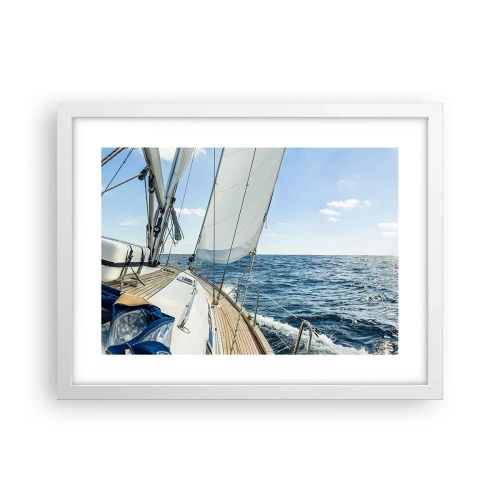 Poster in einem weißen Rahmen - Ahoi, Abenteuer - 40x30 cm