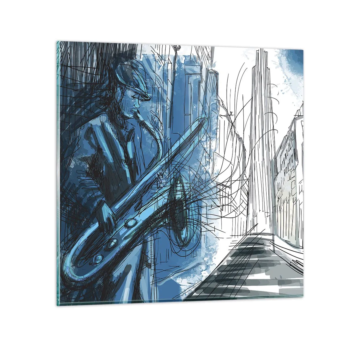 Glasbild - Bild auf glas - Urbane Rhapsodie - 30x30 cm