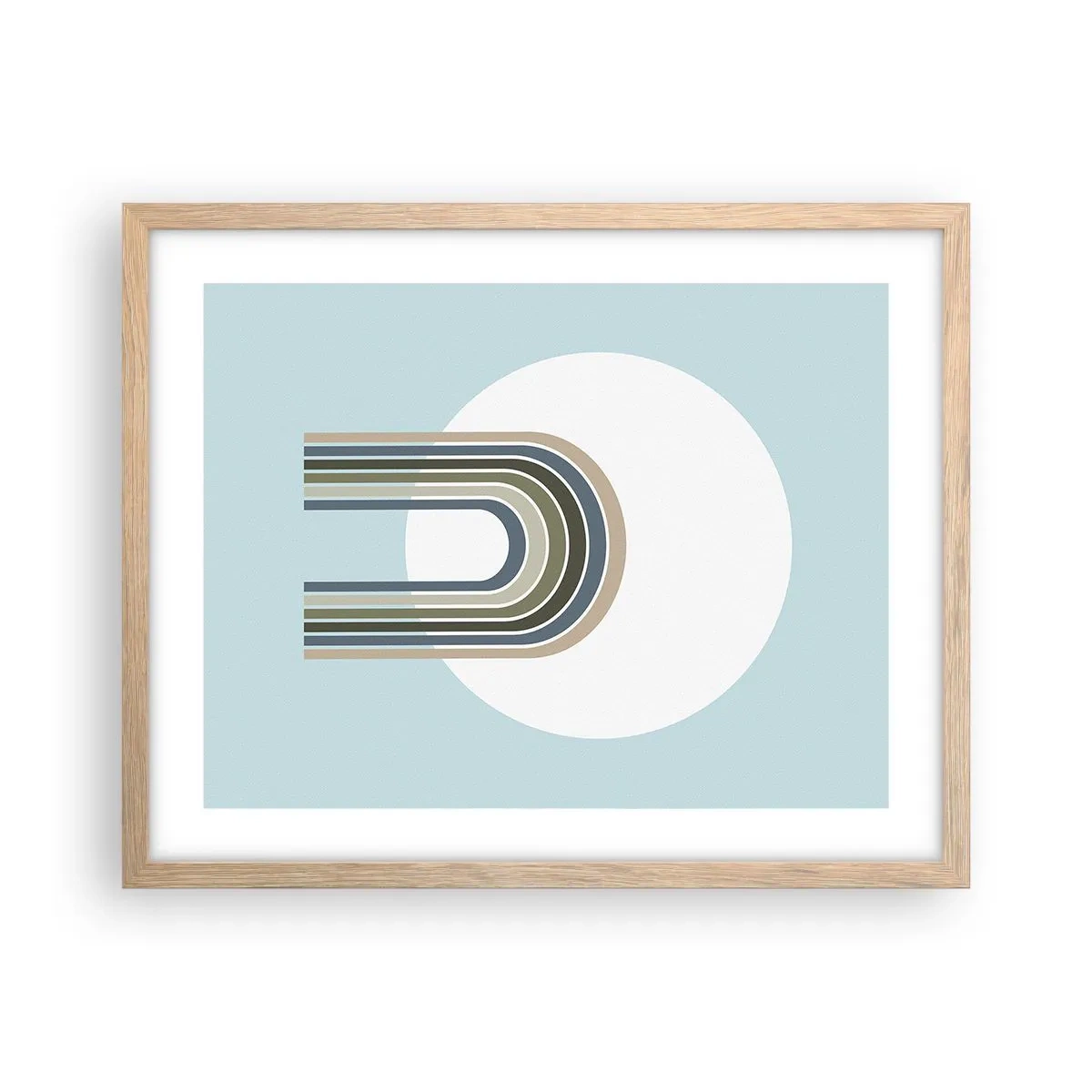 Poster in einem Rahmen aus heller Eiche - Unwiderstehliche Anziehungskraft - 50x40 cm