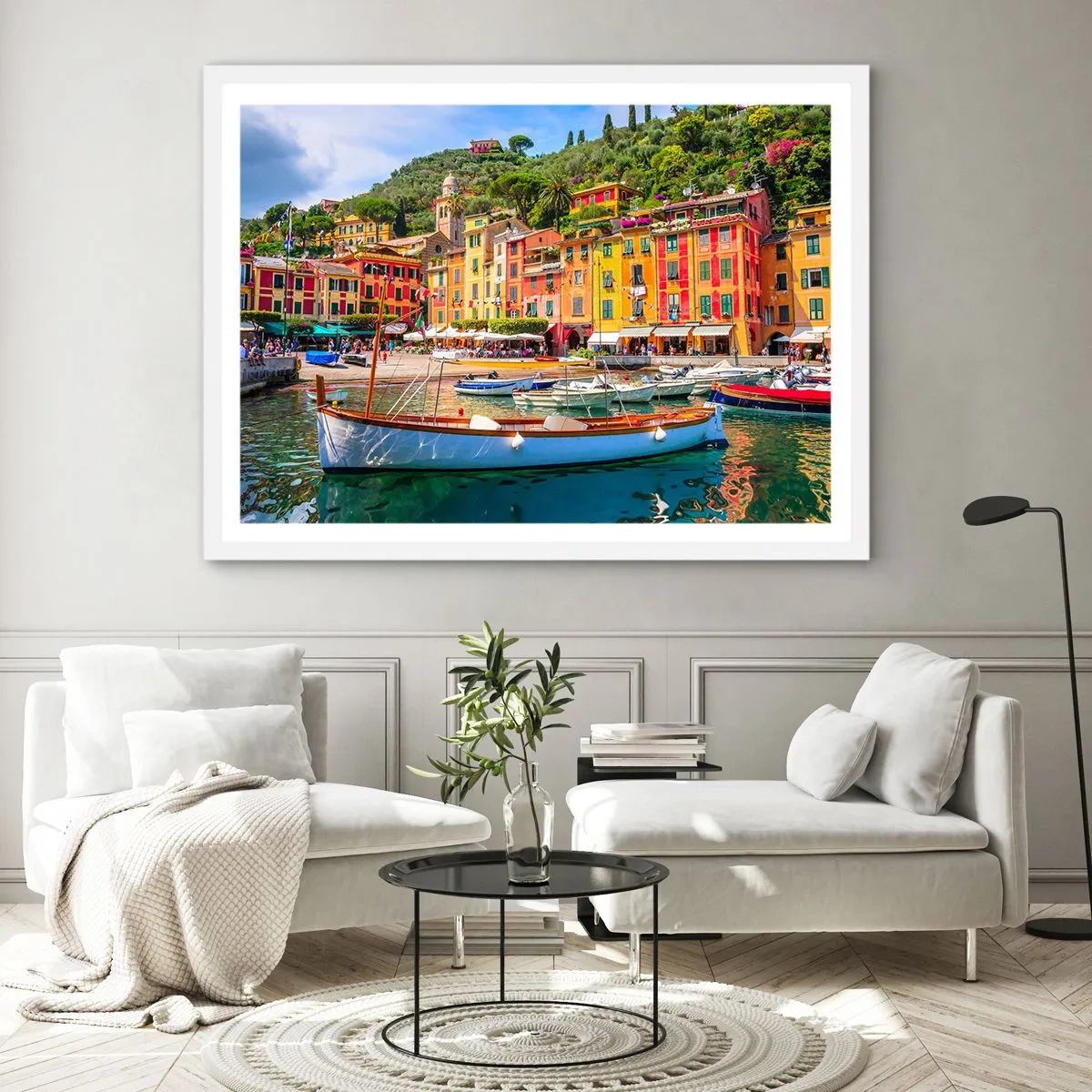 Poster in einem weißen Rahmen - Italienischer Morgen - 40x30 cm