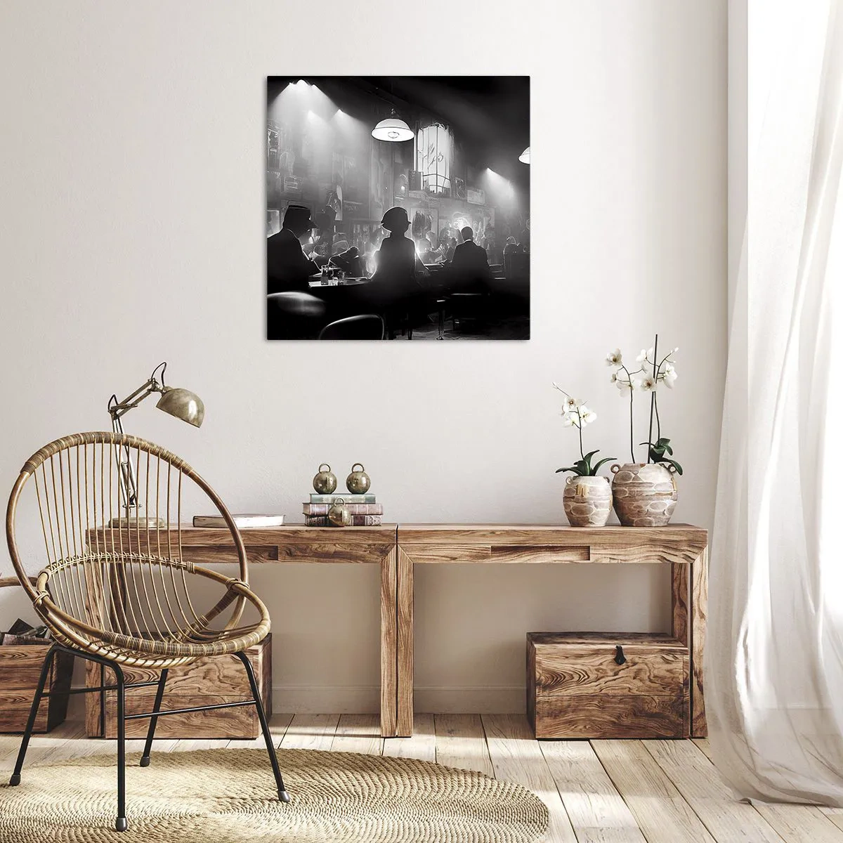 Bild auf Leinwand - Leinwandbild - In Jazz-Atmosphäre - 60x60 cm