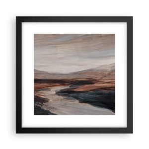 Poster in einem schwarzem Rahmen - Ruhiges Tal - 30x30 cm