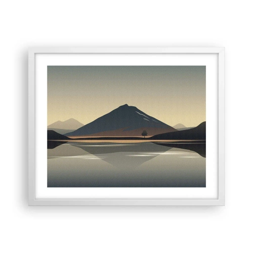 Poster in einem weißen Rahmen - Spiegelreflexion - 50x40 cm