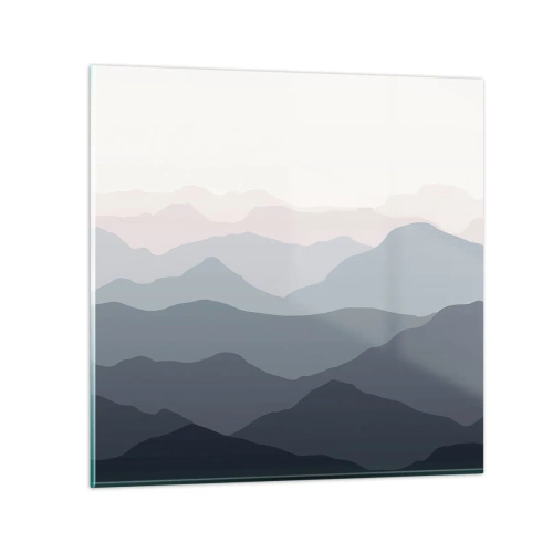 Glasbild - Bild auf glas - Wellen der Berge - 30x30 cm