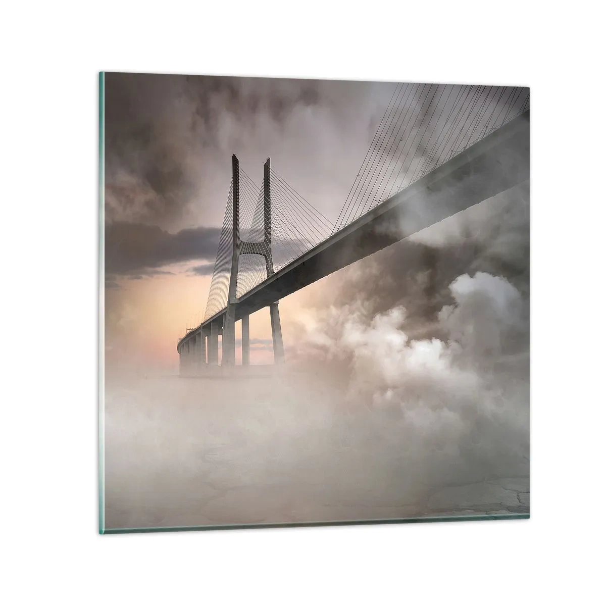 Glasbild - Bild auf glas - Auf dem Fluss, den es nicht gibt - 70x70 cm