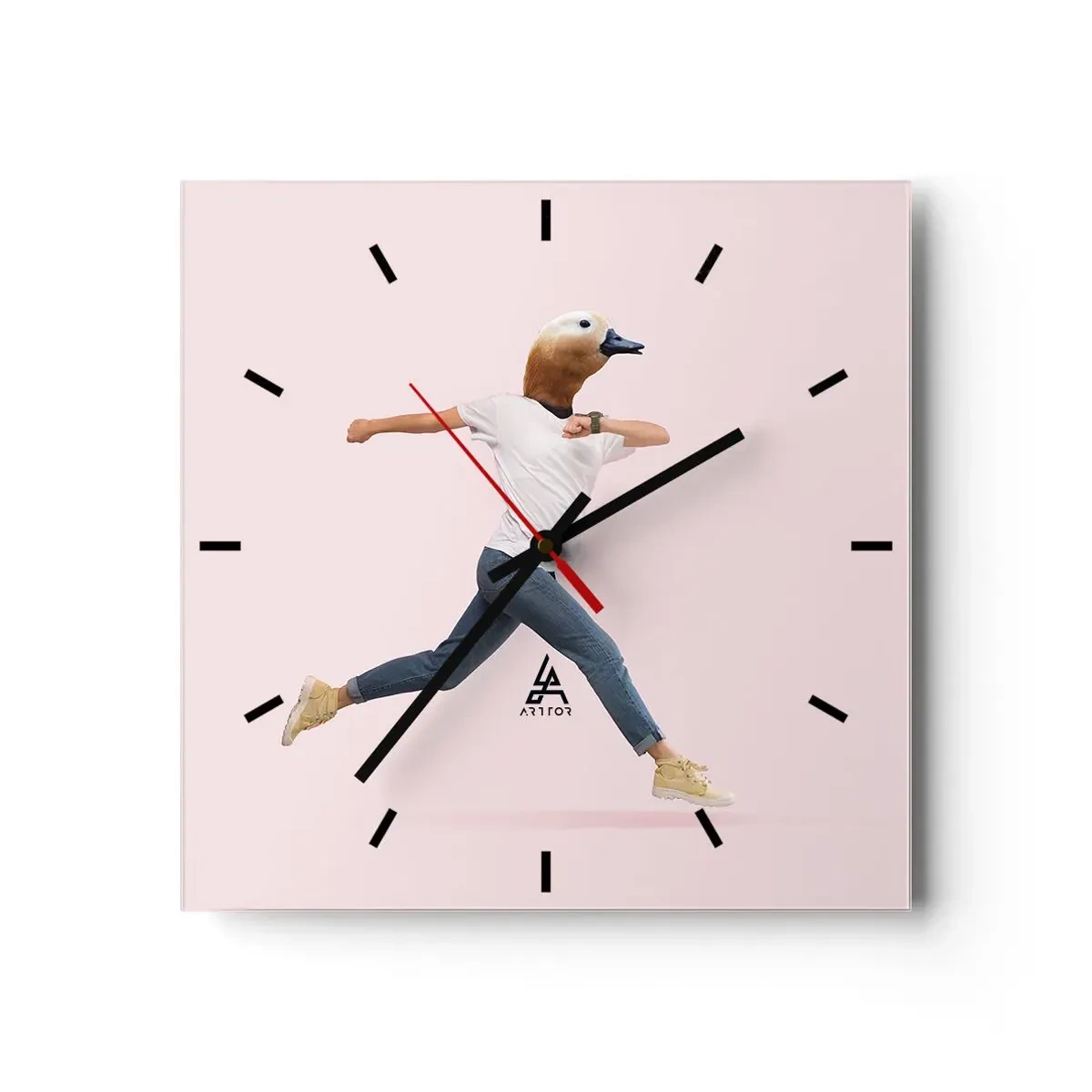 Wanduhr - Glasuhr - Eine Prise Absurdität - 40x40 cm
