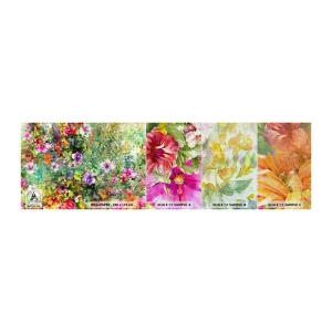 Fototapeten Muster Premium Canvas - In Blumen für das Verderben - Blumen, Garten, Natur - 100x30 cm