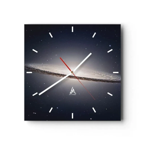 Wanduhr - Glasuhr - Vor langer Zeit in einer weit entfernten Galaxie ... - 40x40 cm