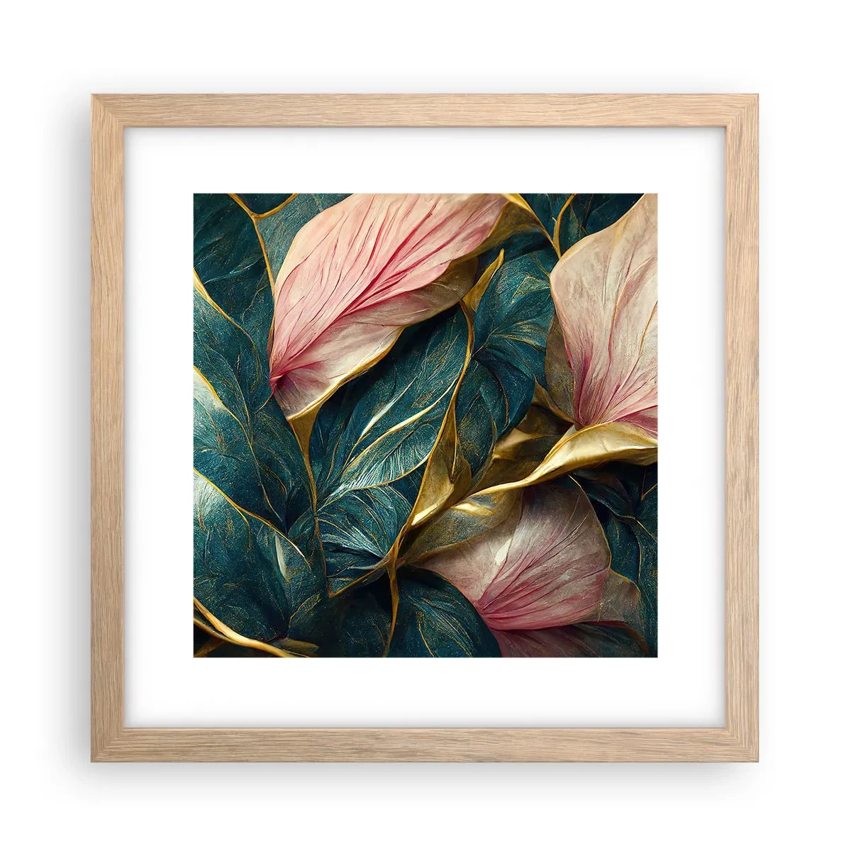 Poster in einem Rahmen aus heller Eiche - Natürliche Eleganz und Stil - 30x30 cm