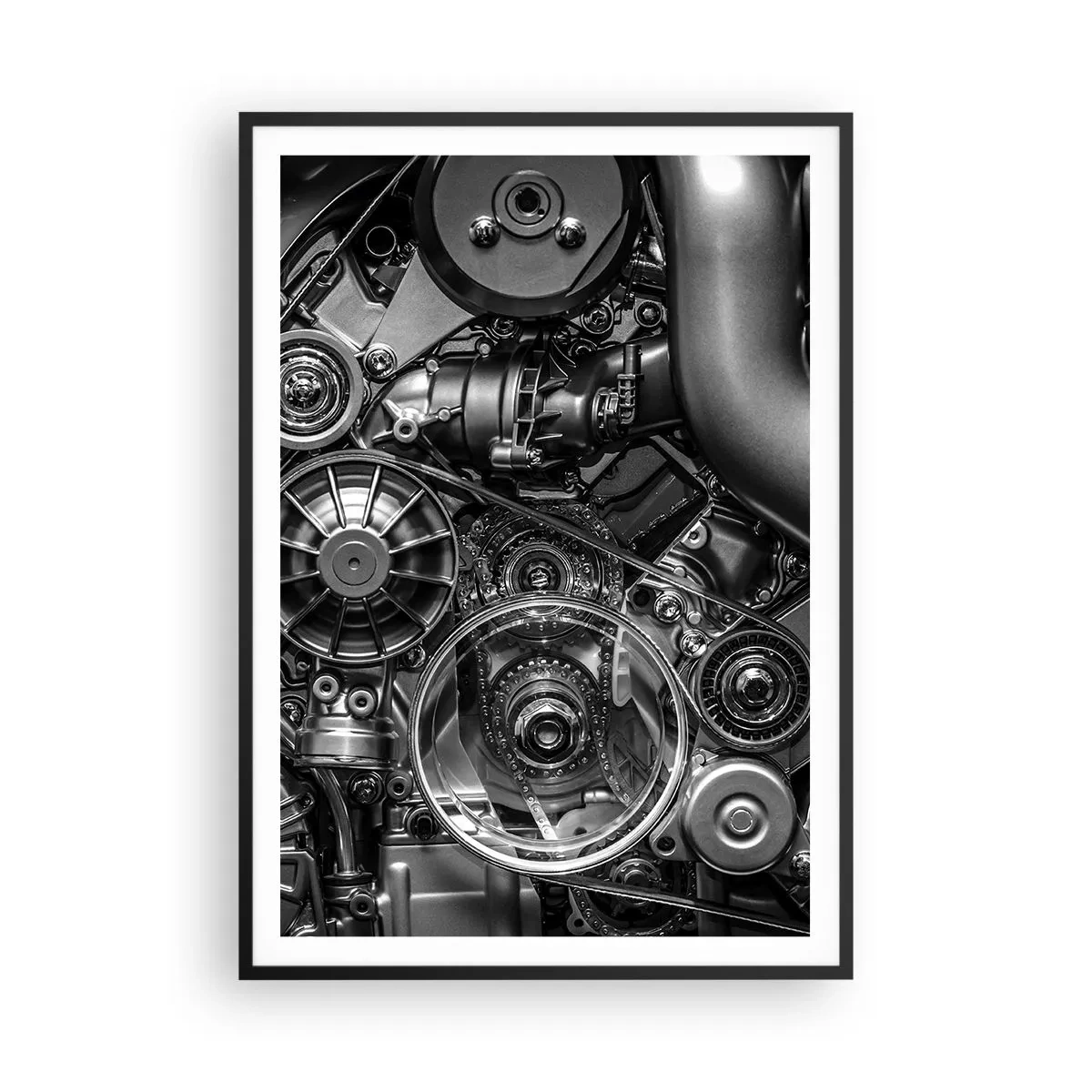 Poster in einem schwarzem Rahmen - Die Poesie der Mechanik - 70x100 cm