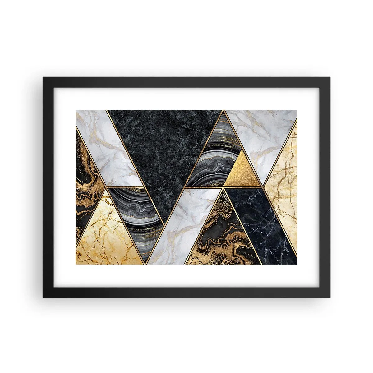 Poster in einem schwarzem Rahmen - Stein um Stein - 40x30 cm