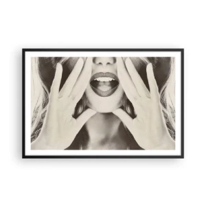 Poster in einem schwarzem Rahmen - Ich komme schon! - 91x61 cm