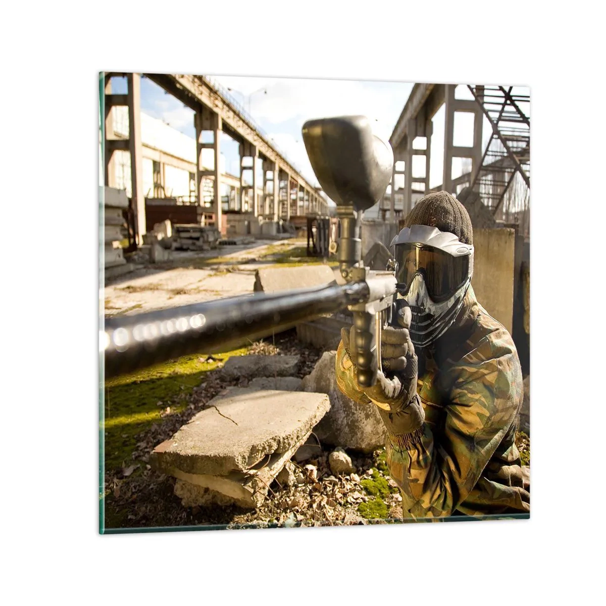 Glasbild - Bild auf glas - Auch du kannst ein Held werden - 30x30 cm