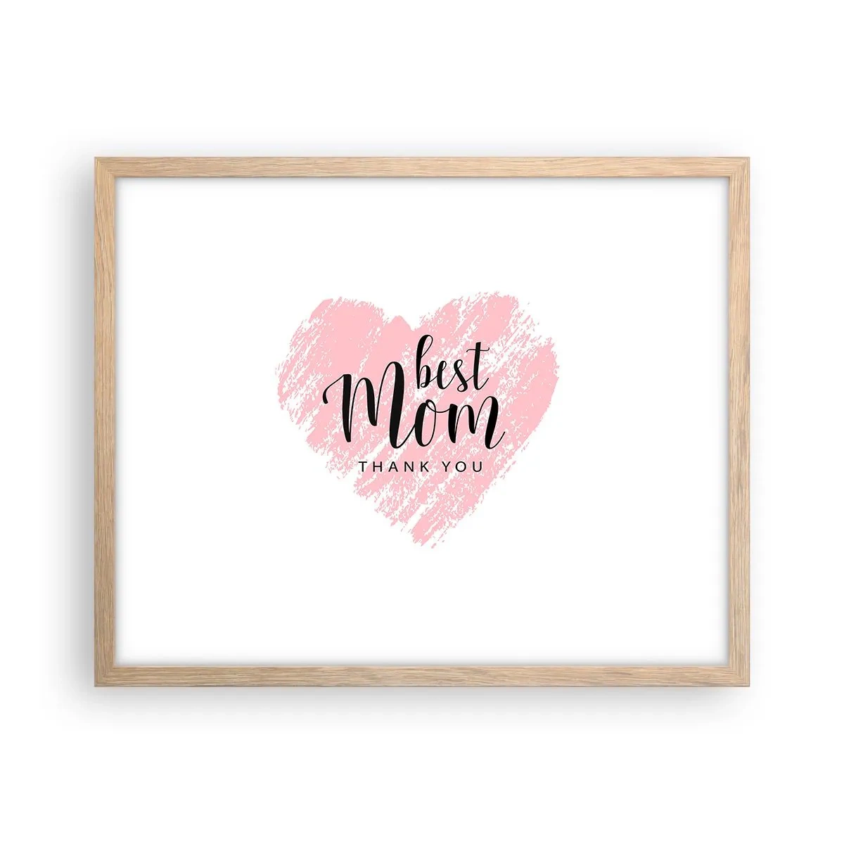 Poster in einem Rahmen aus heller Eiche - Immer der richtige Moment - 50x40 cm