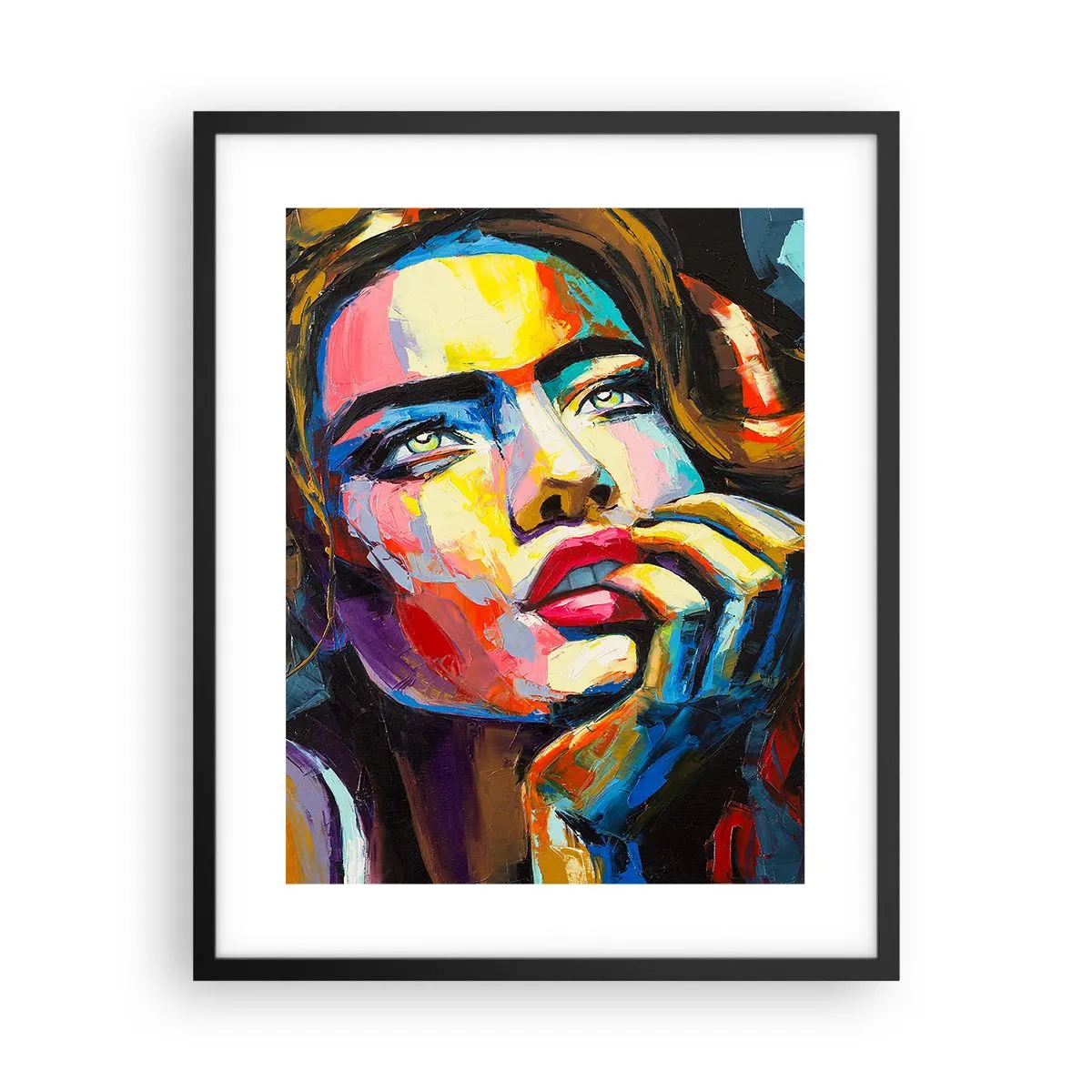 Poster in einem schwarzem Rahmen - Träume fliegen am Himmel wie Vögel - 40x50 cm